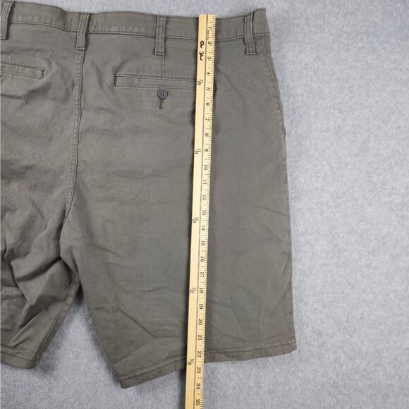 Signature Levi Strauss Shorts Mens Size 44 Gray Flat Front Heavyweight Chino - Picture 13 of 14